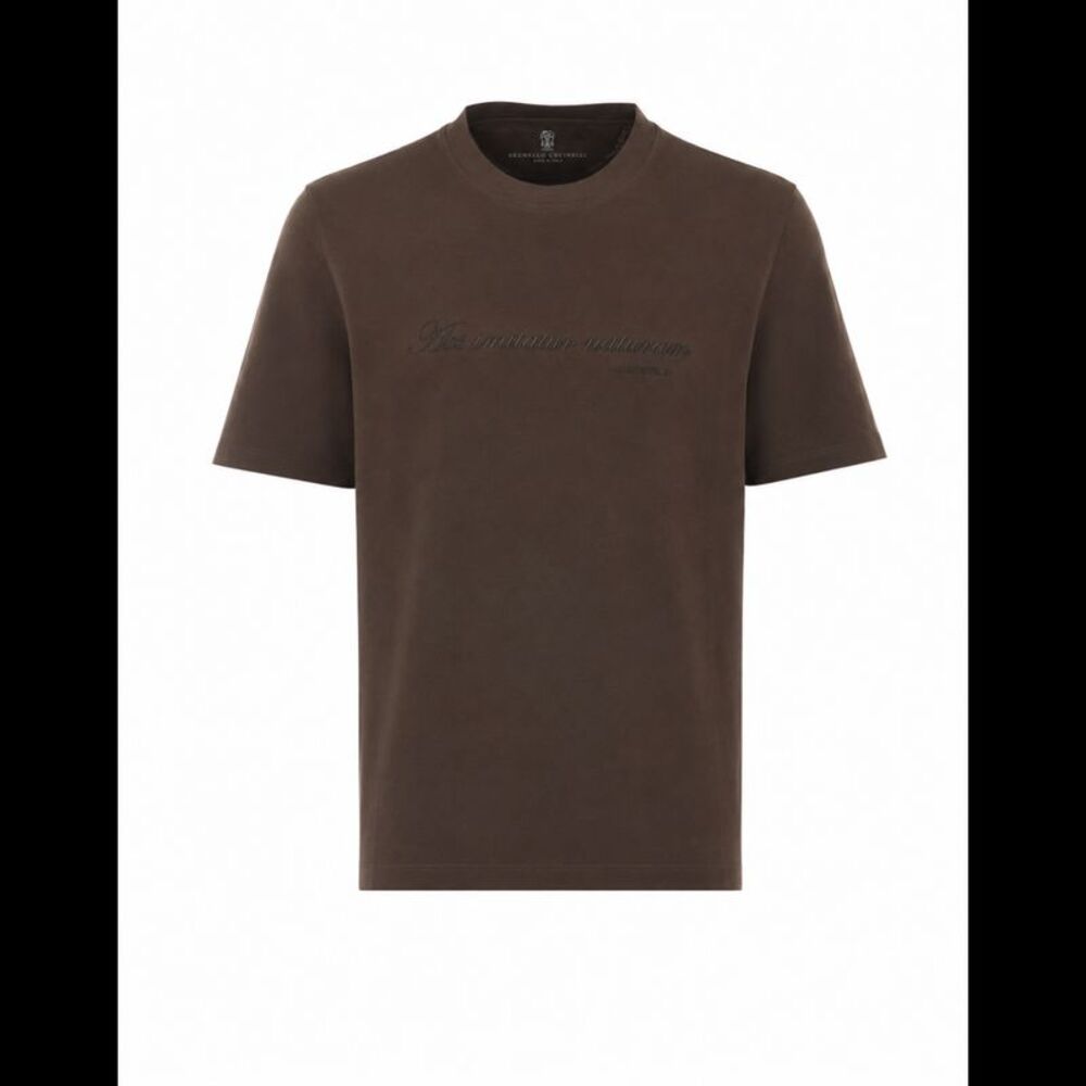 Brunello Cucinelli Men T-Shirt With Embroidery